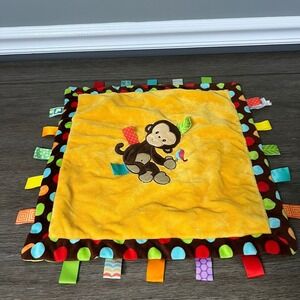 Taggies Signature Collection Monkey Lovey Security Blanket Tags